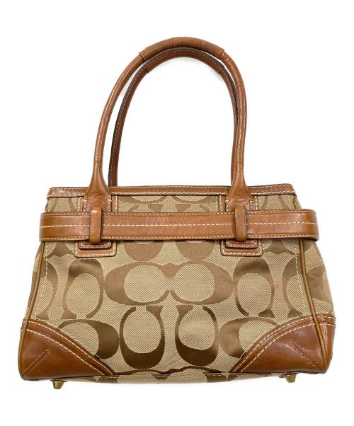 COACH（コーチ）COACH (コーチ) ハンドバッグ ブラウン×ベージュの古着・服飾アイテム
