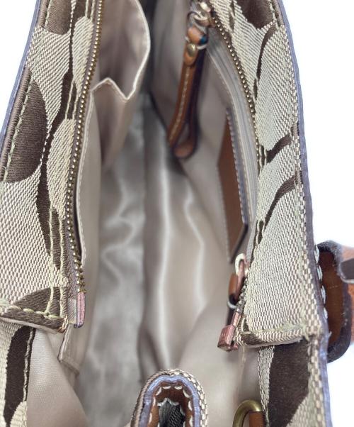 COACH（コーチ）COACH (コーチ) ハンドバッグ ブラウン×ベージュの古着・服飾アイテム