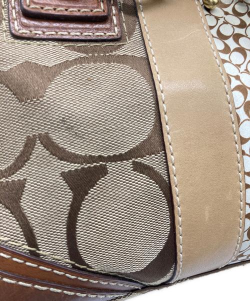 COACH（コーチ）COACH (コーチ) ハンドバッグ ブラウン×ベージュの古着・服飾アイテム