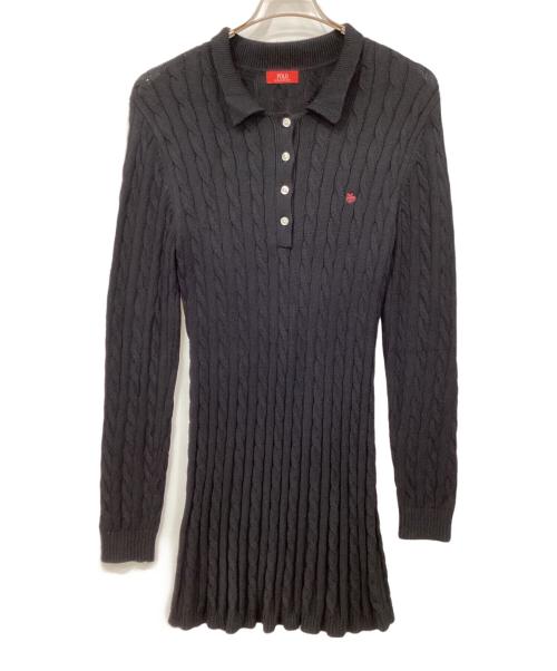POLO BCS（ポロ・ビーシーエス）POLO BCS (ポロ・ビーシーエス) ニットワンピース ブラック サイズ:Freeの古着・服飾アイテム