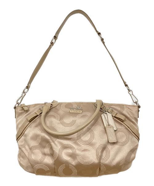 COACH（コーチ）COACH (コーチ) ハンドバッグ ベージュの古着・服飾アイテム