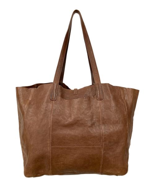 genten（ゲンテン）genten (ゲンテン) レザーハンドバッグ ブラウンの古着・服飾アイテム