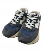 NEW BALANCEニューバランス）の古着「ローカットスニーカー」｜ネイビー×アイボリー