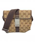 GUCCIグッチ）の古着「GGキャンバスウエストバッグ」｜ベージュ