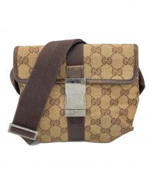 GUCCI（グッチ）の古着「GGキャンバスウエストバッグ」｜ベージュ