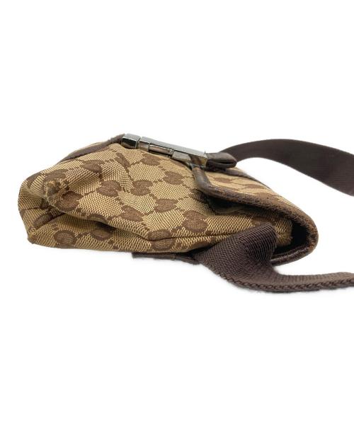 GUCCI（グッチ）GUCCI (グッチ) GGキャンバスウエストバッグ ベージュの古着・服飾アイテム
