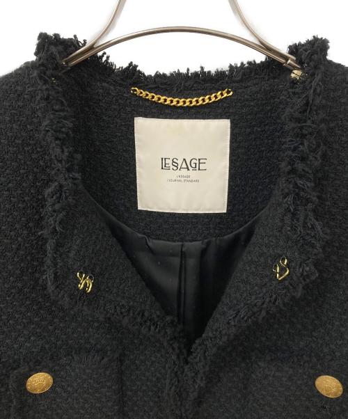 journal standard L'essage（ジャーナルスタンダード レサージュ）journal standard L'essage (ジャーナルスタンダード レサージュ) GIOLICA ツイードBIGジャケット ブラック サイズ:-の古着・服飾アイテム