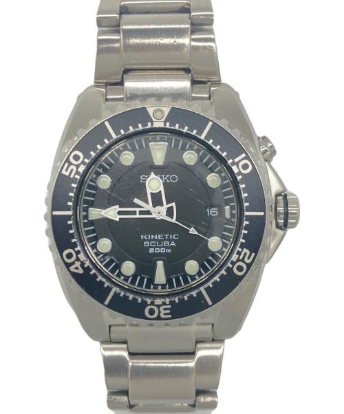 SEIKO（セイコー）SEIKO (セイコー) キネティックダイバーズウォッチ ブラックの古着・服飾アイテム