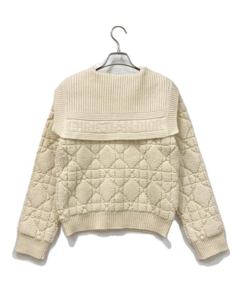 Christian Dior（クリスチャン ディオール）Christian Dior (クリスチャン ディオール) 厚手カーディガン アイボリー サイズ:F 34の古着・服飾アイテム