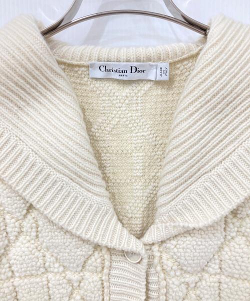 Christian Dior（クリスチャン ディオール）Christian Dior (クリスチャン ディオール) 厚手カーディガン アイボリー サイズ:F 34の古着・服飾アイテム
