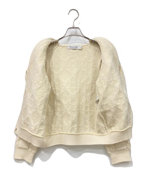 Christian Dior（クリスチャン ディオール）Christian Dior (クリスチャン ディオール) 厚手カーディガン アイボリー サイズ:F 34の古着・服飾アイテム