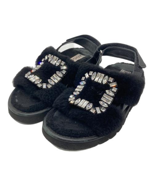 Roger Vivier（ロジェ ヴィヴィエ）Roger Vivier (ロジェ ヴィヴィエ) ボアサンダル ブラック サイズ:SIZE 34の古着・服飾アイテム