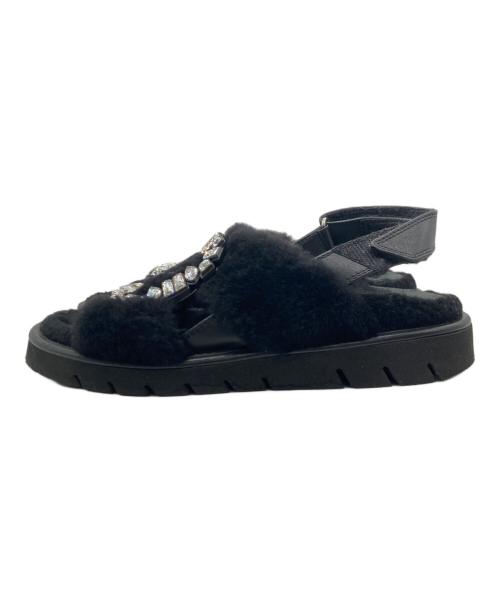 Roger Vivier（ロジェ ヴィヴィエ）Roger Vivier (ロジェ ヴィヴィエ) ボアサンダル ブラック サイズ:SIZE 34の古着・服飾アイテム