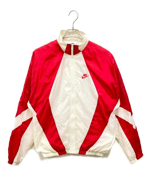 NIKE（ナイキ）NIKE (ナイキ) ナイロンジャケット レッド×ホワイト サイズ:Mサイズの古着・服飾アイテム