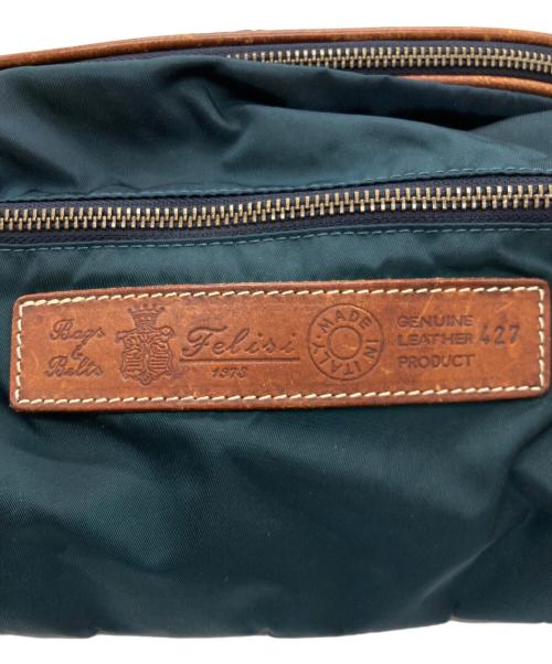 Felisi（フェリージ）Felisi (フェリージ) ボディバッグ ネイビー×ブラウンの古着・服飾アイテム