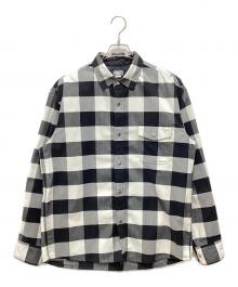 THE NORTH FACE（ザ ノース フェイス）の古着「ロングスリーブヌハッチシャツ」｜グレー×ブラック