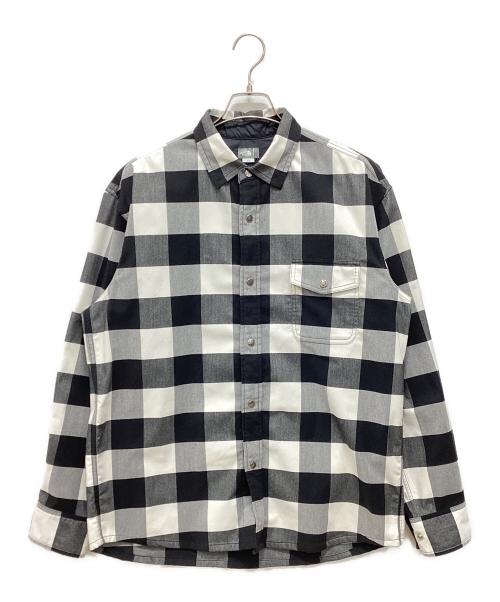 THE NORTH FACE（ザ ノース フェイス）THE NORTH FACE (ザ ノース フェイス) ロングスリーブヌハッチシャツ グレー×ブラック サイズ:Lの古着・服飾アイテム