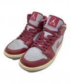 NIKEナイキ）の古着「ハイカットスニーカー」｜ワインレッド×グレー