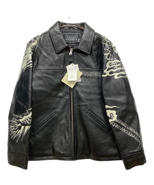 AVIREX（アヴィレックス）AVIREX (アヴィレックス) レザージャケット ブラック サイズ:XLサイズ 未使用品の古着・服飾アイテム
