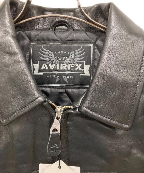 AVIREX（アヴィレックス）AVIREX (アヴィレックス) レザージャケット ブラック サイズ:XLサイズ 未使用品の古着・服飾アイテム