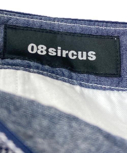 08sircus（ゼロエイトサーカス）08sircus (ゼロエイトサーカス) ハーフパンツ ブルー×ホワイト サイズ:SIZE 2/48の古着・服飾アイテム