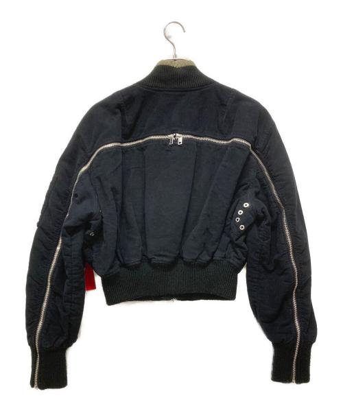 DIESEL（ディーゼル）DIESEL (ディーゼル) short flight jacket back ZIP ブラック サイズ:Mサイズ 未使用品の古着・服飾アイテム