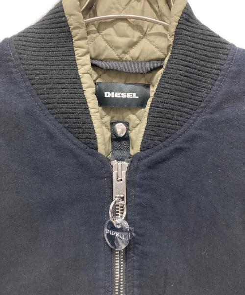 DIESEL（ディーゼル）DIESEL (ディーゼル) short flight jacket back ZIP ブラック サイズ:Mサイズ 未使用品の古着・服飾アイテム