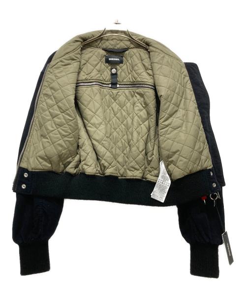 DIESEL（ディーゼル）DIESEL (ディーゼル) short flight jacket back ZIP ブラック サイズ:Mサイズ 未使用品の古着・服飾アイテム