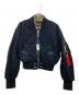 DIESEL（ディーゼル）の古着「short flight jacket back ZIP」｜ブラック