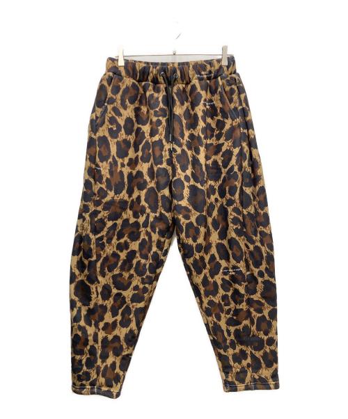 GLIM CLAP（グリムクラップ）GLIM CLAP (グリムクラップ) Fleece fabric pants -leopard pattern- ブラック×カーキ サイズ:Lサイズ 未使用品の古着・服飾アイテム