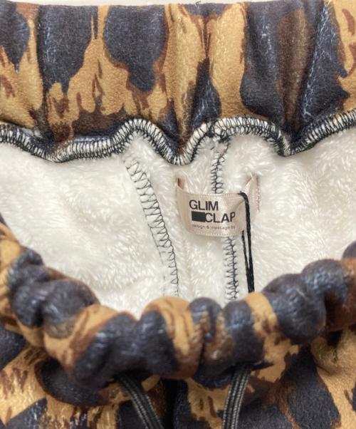 GLIM CLAP（グリムクラップ）GLIM CLAP (グリムクラップ) Fleece fabric pants -leopard pattern- ブラック×カーキ サイズ:Lサイズ 未使用品の古着・服飾アイテム
