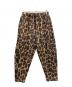 GLIM CLAP（グリムクラップ）の古着「Fleece fabric pants -leopard pattern-」｜ブラック×カーキ