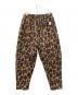 GLIM CLAP (グリムクラップ) Fleece fabric pants -leopard pattern- ブラック×カーキ サイズ:Lサイズ 未使用品：17000円