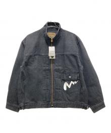 Manastash（マナスタッシュ）の古着「DENIM ZIP JACKET」｜グレー