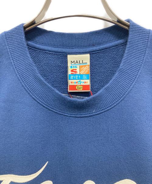 MALL（モール）MALL (モール) アップリケ ロゴスウェット ブルー サイズ:Lサイズ 未使用品の古着・服飾アイテム