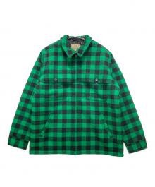 L.L.Bean（エルエルビーン）の古着「ウールチェックシャツジャケット」｜グリーン×ブラック