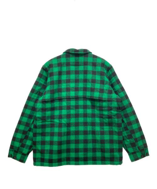 L.L.Bean（エルエルビーン）L.L.Bean (エルエルビーン) ウールチェックシャツジャケット グリーン×ブラック サイズ:XLサイズ 未使用品の古着・服飾アイテム