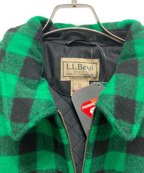 L.L.Bean（エルエルビーン）L.L.Bean (エルエルビーン) ウールチェックシャツジャケット グリーン×ブラック サイズ:XLサイズ 未使用品の古着・服飾アイテム