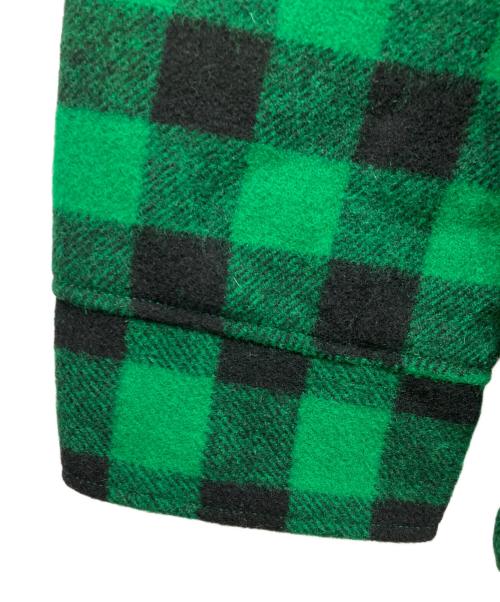 L.L.Bean（エルエルビーン）L.L.Bean (エルエルビーン) ウールチェックシャツジャケット グリーン×ブラック サイズ:XLサイズ 未使用品の古着・服飾アイテム