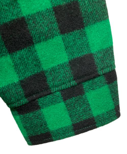 L.L.Bean（エルエルビーン）L.L.Bean (エルエルビーン) ウールチェックシャツジャケット グリーン×ブラック サイズ:XLサイズ 未使用品の古着・服飾アイテム
