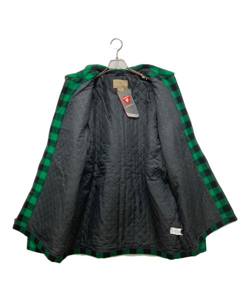 L.L.Bean（エルエルビーン）L.L.Bean (エルエルビーン) ウールチェックシャツジャケット グリーン×ブラック サイズ:XLサイズ 未使用品の古着・服飾アイテム