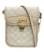 COACHコーチ）の古着「ショルダーバッグ」｜ホワイト×ベージュ