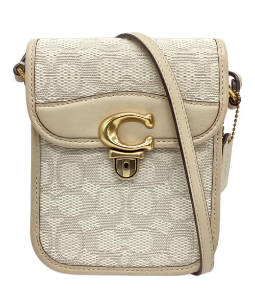 COACH（コーチ）COACH (コーチ) ショルダーバッグ ホワイト×ベージュの古着・服飾アイテム