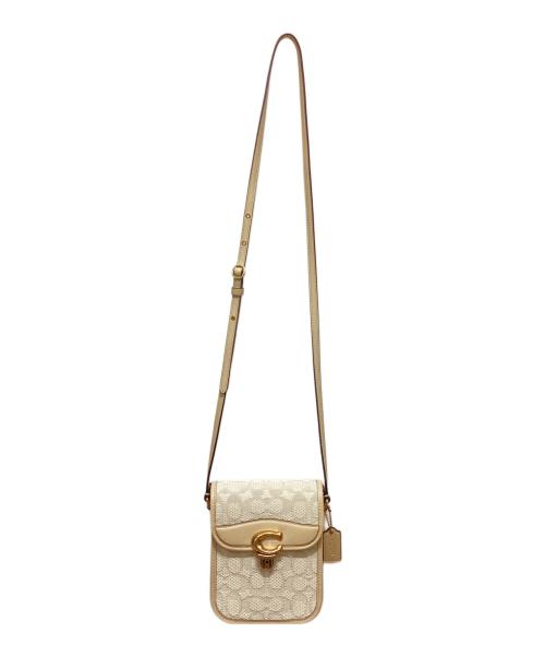 COACH（コーチ）COACH (コーチ) ショルダーバッグ ホワイト×ベージュの古着・服飾アイテム