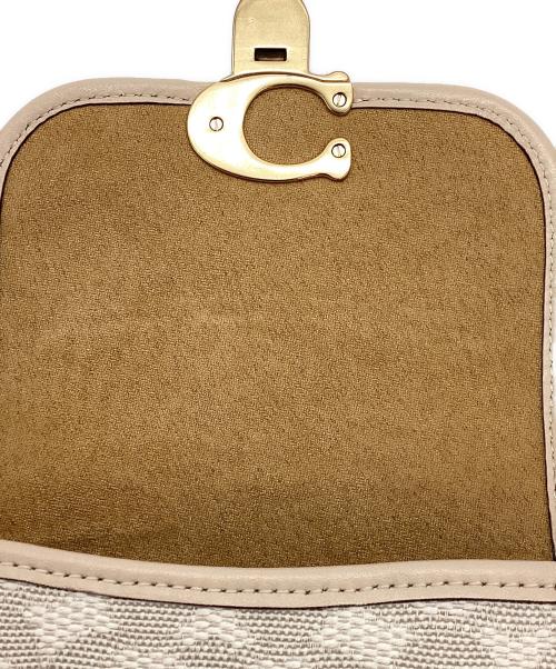 COACH（コーチ）COACH (コーチ) ショルダーバッグ ホワイト×ベージュの古着・服飾アイテム