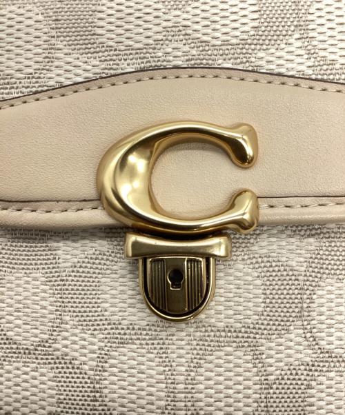 COACH（コーチ）COACH (コーチ) ショルダーバッグ ホワイト×ベージュの古着・服飾アイテム