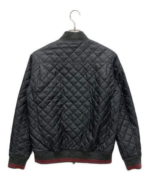 FRED PERRY（フレッドペリー）FRED PERRY (フレッドペリー) キルティングブルゾン ブラック×グレー×レッド サイズ:身長165～175の古着・服飾アイテム