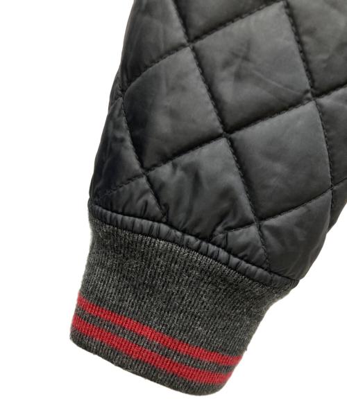 FRED PERRY（フレッドペリー）FRED PERRY (フレッドペリー) キルティングブルゾン ブラック×グレー×レッド サイズ:身長165～175の古着・服飾アイテム