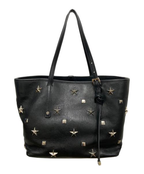 JIMMY CHOO（ジミーチュウ）JIMMY CHOO (ジミーチュウ) スタッズトートバッグ ブラックの古着・服飾アイテム