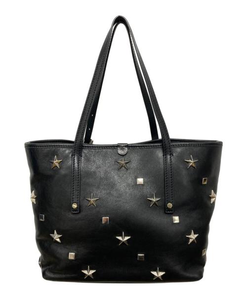 JIMMY CHOO（ジミーチュウ）JIMMY CHOO (ジミーチュウ) スタッズトートバッグ ブラックの古着・服飾アイテム